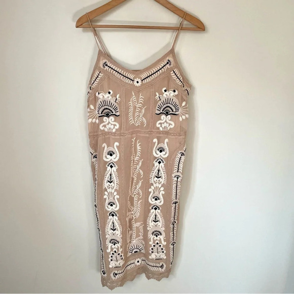 Anthropologie Maeve Embroidered Slip  Dress Extra Small - Picture 5 of 12